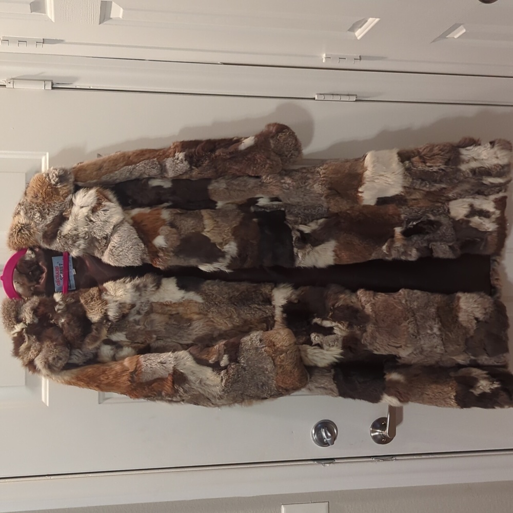 VINTAGE 1970’s Orchard Street Patchwork Fur Trench Coat